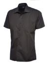 UC710 Mens Poplin Half Sleeve Shirt Black colour image